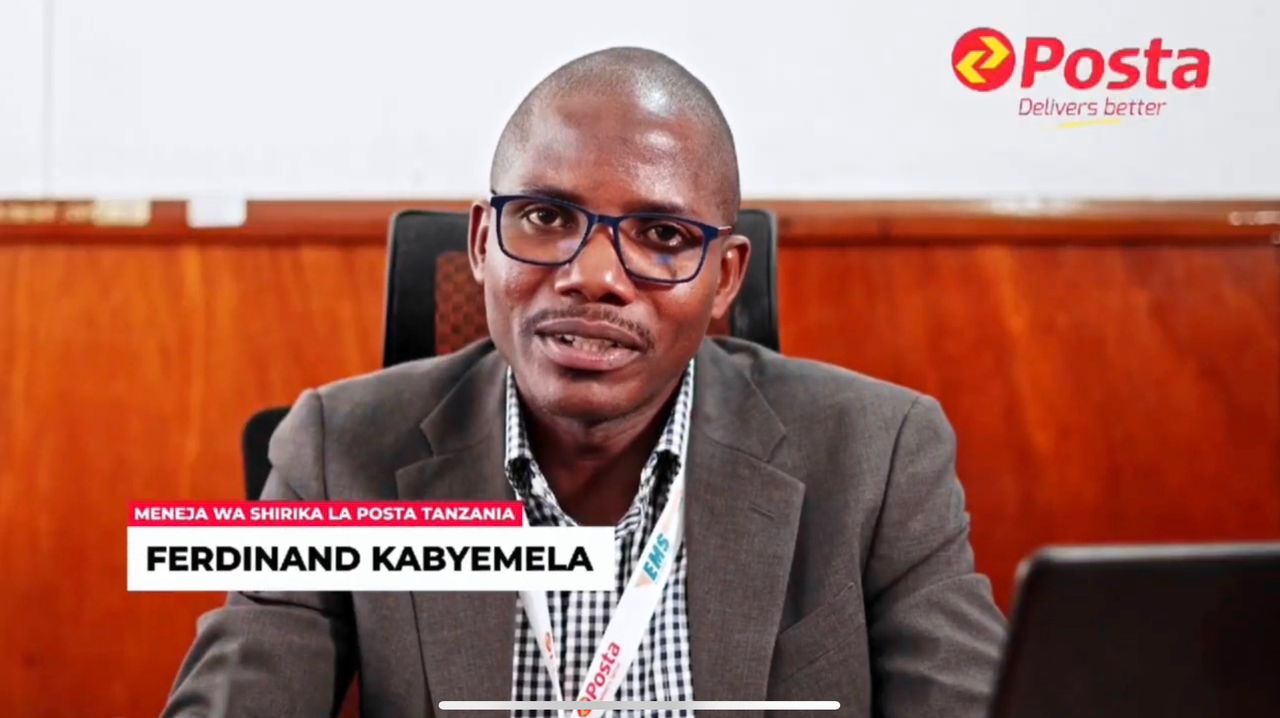 Mr. Ferdinand Kabyemela, the Postal Regional Manager Dar es Salaam, detailing the range of services offered by the Tanzania Posts Corporation.